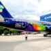 Parceria entre empresas cria o avião mais colorido da América do Sul
