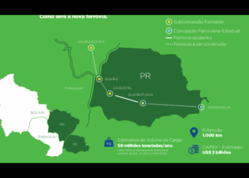 Ferrovia que liga MS ao Paraná deve ser licitada até fim do ano