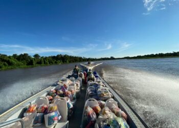 Sesc Pantanal, Judiciário e SOS Pantanal doam cestas básicas e combustível para comunidade indígena
