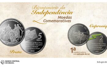 BC lança moeda colorida para celebrar bicentenário da independência