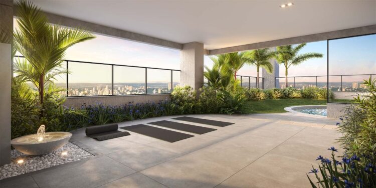 Residencial em Goiânia inova com terraço para morador cuidar do corpo e da mente
