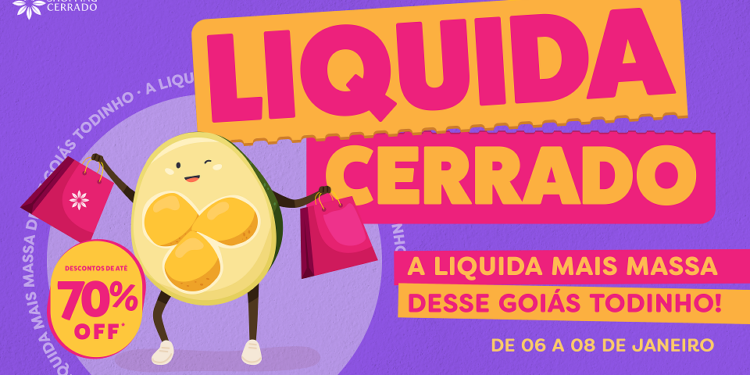 Liquidação no Shopping Cerrado terá produtos com até 70% de desconto