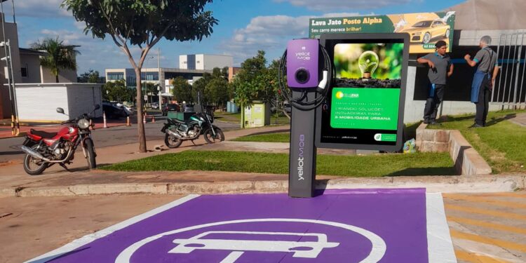 YellotMob e CELGPAR instalam mais quatro estações de carregamento para carros elétricos em Goiânia