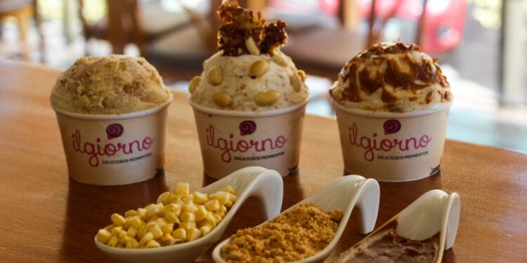 Ilgiorno Gelateria, em Brasília, lança sabores inspirados nos quitutes juninos