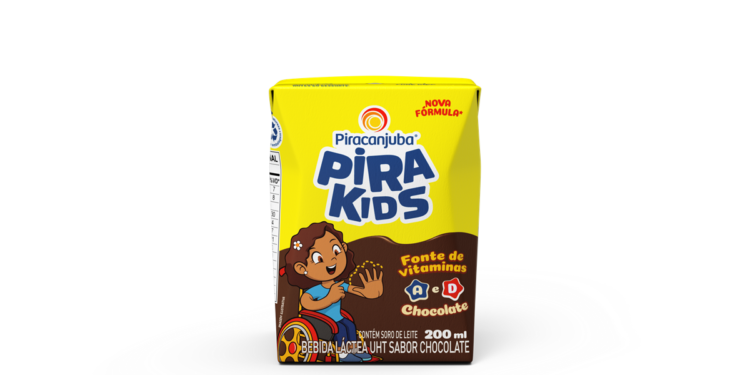 Piracanjuba incluiu personagem com deficiência em embalagem de achocolatado infantil