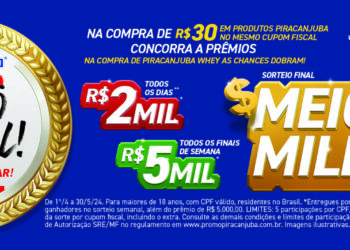 Promoção “#Vamô Brasil!”, da Piracanjuba, vai sortear prêmio de meio milhão de reais