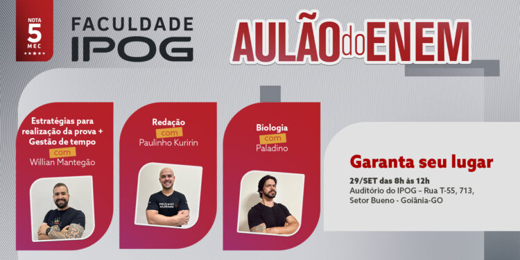 IPOG promove aulão do ENEM solidário e gratuito