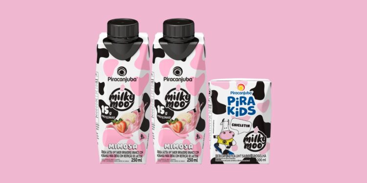 Collab entre Milky Moo e Piracanjuba apresenta linha de bebidas