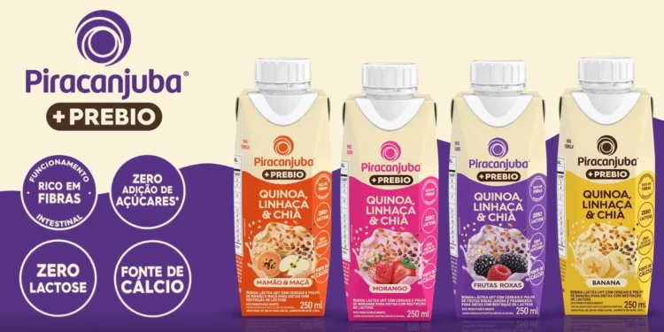 Piracanjuba +Prebio Quinoa, Linhaça e Chia: fibras prebióticas, zero lactose e zero açúcar para o dia a dia