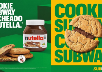 Subway® lança o primeiro cookie oficialmente recheado com Nutella® no Brasil