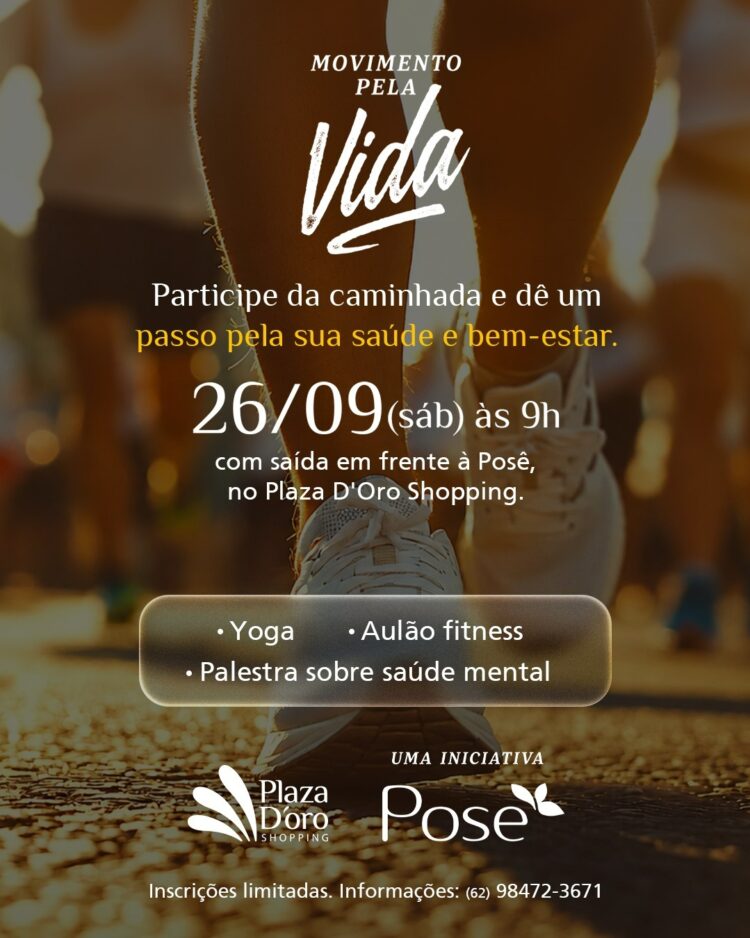 Plaza D’oro Shopping recebe Caminhada Movimento pela Vida